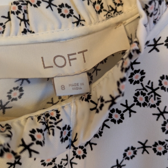 LOFT Midi Long Sleeve Dress 8 NWT - Picture 5 of 13